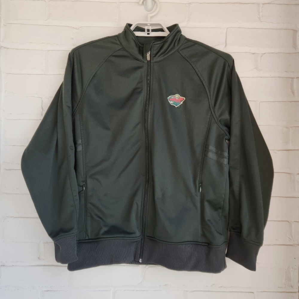Level Wear Green Minnesota Wild Long Sleeve Full Zip Track Jacket Size XL